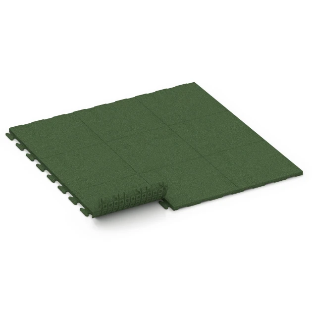 Typische Verlegung oder Einbausituation für den Artikel 6977 von WARCO - Fitness Floor Tile Classic, Farbton Grass green in der Abmessung 50 x 50 x 3 cm | 0,25 m².