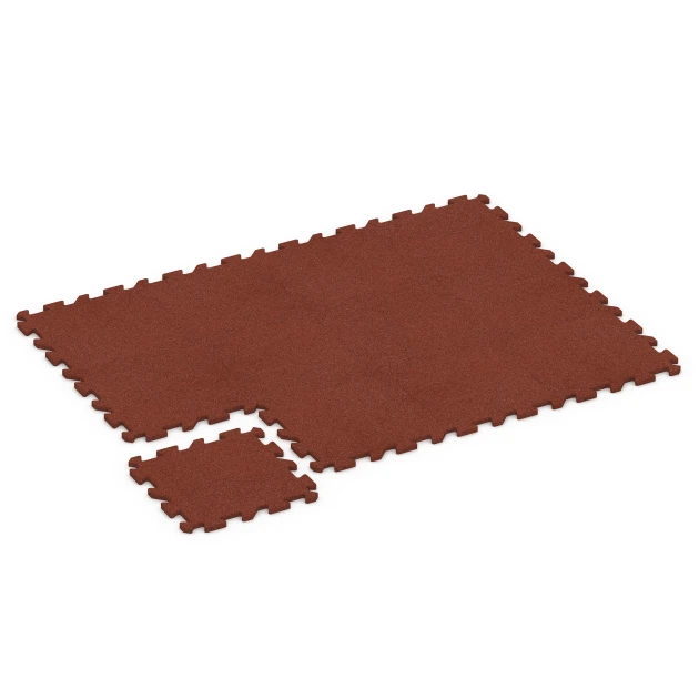 Typische Verlegung oder Einbausituation für den Artikel 6313 von WARCO - Interlocking playground safety tile, Farbton Brick red in der Abmessung 50 x 50 x 2 cm | 0,25 m².