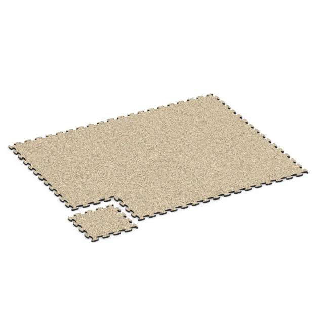 Typische Verlegung oder Einbausituation für den Artikel 6802 von WARCO - Dog Agility Flooring, Farbton Travertine in der Abmessung 44,6 x 44,6 x 1,8 cm.
