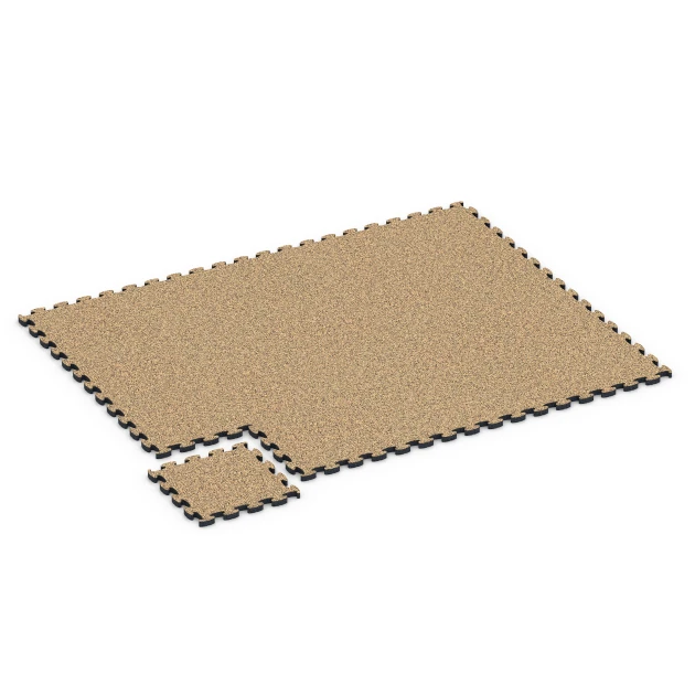 Typische Verlegung oder Einbausituation für den Artikel 6939 von WARCO - Safety Puzzle Tile, Farbton Rattan in der Abmessung 44,6 x 44,6 × 2,8 cm.
