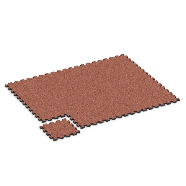 Typische Verlegung oder Einbausituation für den Artikel 6845 von WARCO - Fitness Active Floor System, Farbton Embers in der Abmessung 44,6 x 44,6 × 2,8 cm.