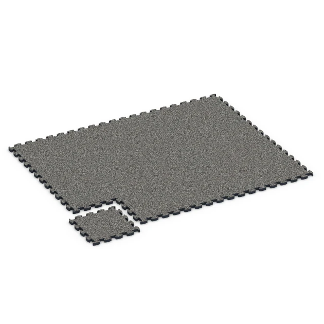 Typische Verlegung oder Einbausituation für den Artikel 6877 von WARCO - Fitness Max Floor System, Farbton Dark Grey Granite in der Abmessung 44,6 x 44,6 × 2,8 cm.