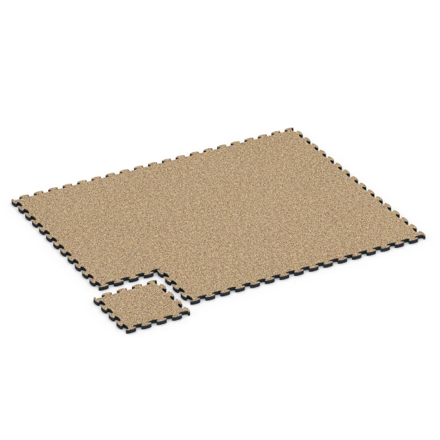 Typische Verlegung oder Einbausituation für den Artikel 6885 von WARCO - Fitness Max Floor System, Farbton Rattan in der Abmessung 44,6 x 44,6 × 2,8 cm.