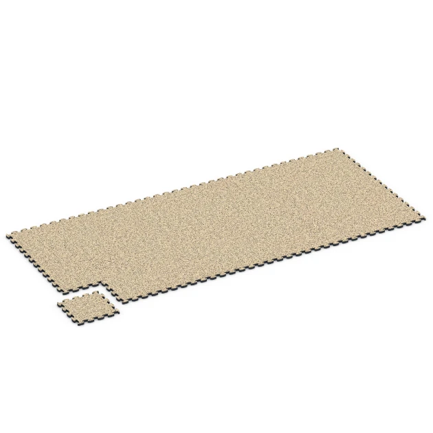 Typische Verlegung oder Einbausituation für den Artikel 6820 von WARCO - Stone Carpet Click Tile, Farbton Travertine in der Abmessung 28,9 x 28,9 x 1,8 cm.