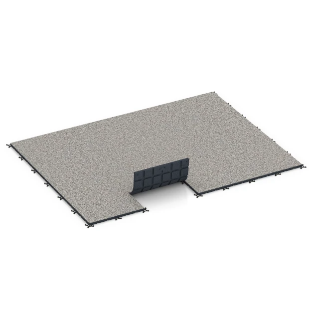 Typische Verlegung oder Einbausituation für den Artikel 7133 von WARCO - Outdoor Gym Flooring, Farbton Grey granite in der Abmessung 60 x 60 x 3 cm | 0,36 m².