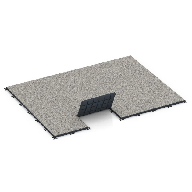 Typische Verlegung oder Einbausituation für den Artikel 7142 von WARCO - Outdoor Gym Flooring, Farbton Grey granite in der Abmessung 60 x 60 x 4 cm | 0,36 m².