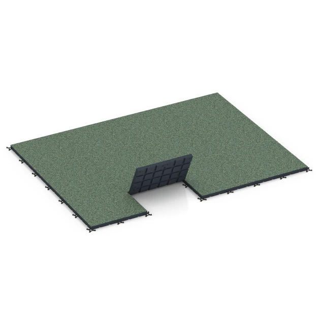 Typische Verlegung oder Einbausituation für den Artikel 7143 von WARCO - Outdoor Gym Flooring, Farbton English lawn in der Abmessung 60 x 60 x 4 cm | 0,36 m².