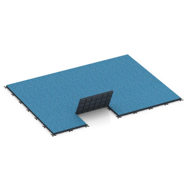 Typische Verlegung oder Einbausituation für den Artikel 7148 von WARCO - Outdoor Gym Flooring, Farbton Atlantic in der Abmessung 60 x 60 x 4 cm | 0,36 m².