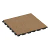 Foto der hinteren Seite vom unsymmetrischen WARCO-Formteil 1583: Playground flooring, Design Rattan Lounge, Maße 1000 x 1000 x 30 mm.